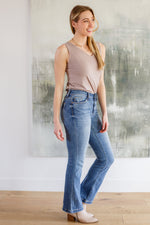 Judy Blue Shauna Mid Rise Braided Belt Loop Jeans