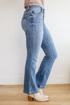 Judy Blue Shauna Mid Rise Braided Belt Loop Jeans