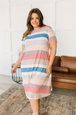 Simple Moments Striped T Shirt Dress