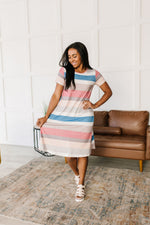 Simple Moments Striped T Shirt Dress