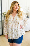 Sing Softly Lace Trim Floral Blouse