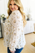 Sing Softly Lace Trim Floral Blouse