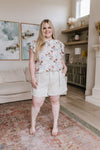 I've Got a Feeling Floral Flutter Sleeve Top