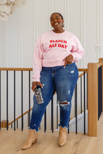 Sleigh All Day Sweatshirt In Pink