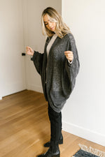 Slouchy Vibe Cardigan in Charcoal