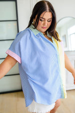 Soft in Stripes Color Block Blouse