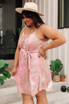 Starlet Tie Dye Dress In Dusty Pink