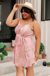 Starlet Tie Dye Dress In Dusty Pink