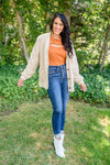 Start The Trend Cardigan In Tan