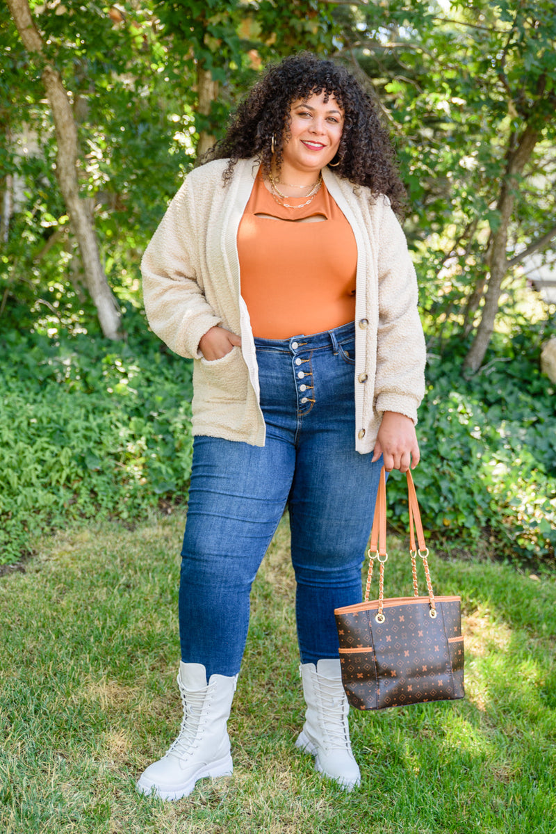 Start The Trend Cardigan In Tan