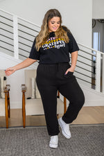 Stay Right Here Soft Knit Joggers In Black