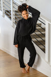 Stay Right Here Soft Knit Joggers In Black