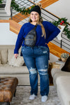 Stay The Night Waffle V-Neck Sweater