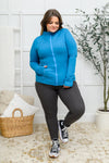 Staying Swift Activewear Jacket in Hawaiian Blue