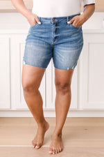 Judy Blue Straight Edge Dark Wash Shorts