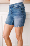 Judy Blue Straight Edge Dark Wash Shorts