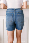 Judy Blue Straight Edge Dark Wash Shorts