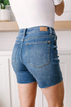 Judy Blue Straight Edge Dark Wash Shorts