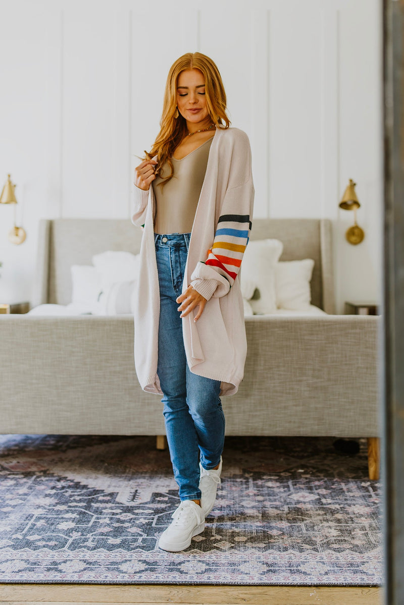 Struck Gold Rainbow Sleeve Cardigan