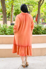 Stuck With You Vintage Overdye Dress In Rust