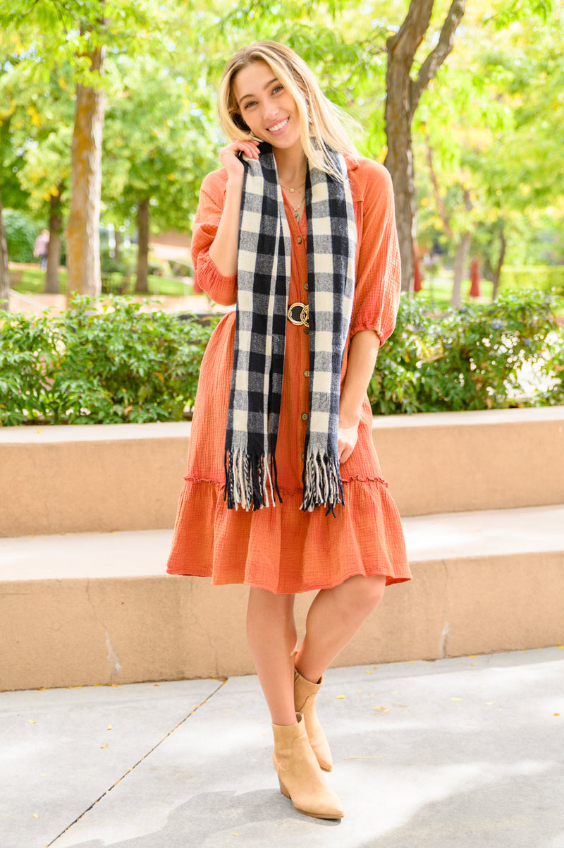 Stuck With You Vintage Overdye Dress In Rust