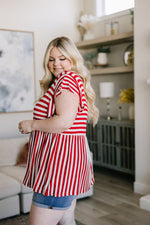 Summer Stripes Babydoll Top