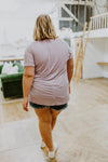 Sunday Mornings V-Neck Tee In Lavender