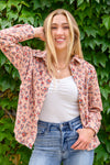 Sweet Caroline Floral & Corduroy Shacket