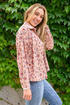 Sweet Caroline Floral & Corduroy Shacket
