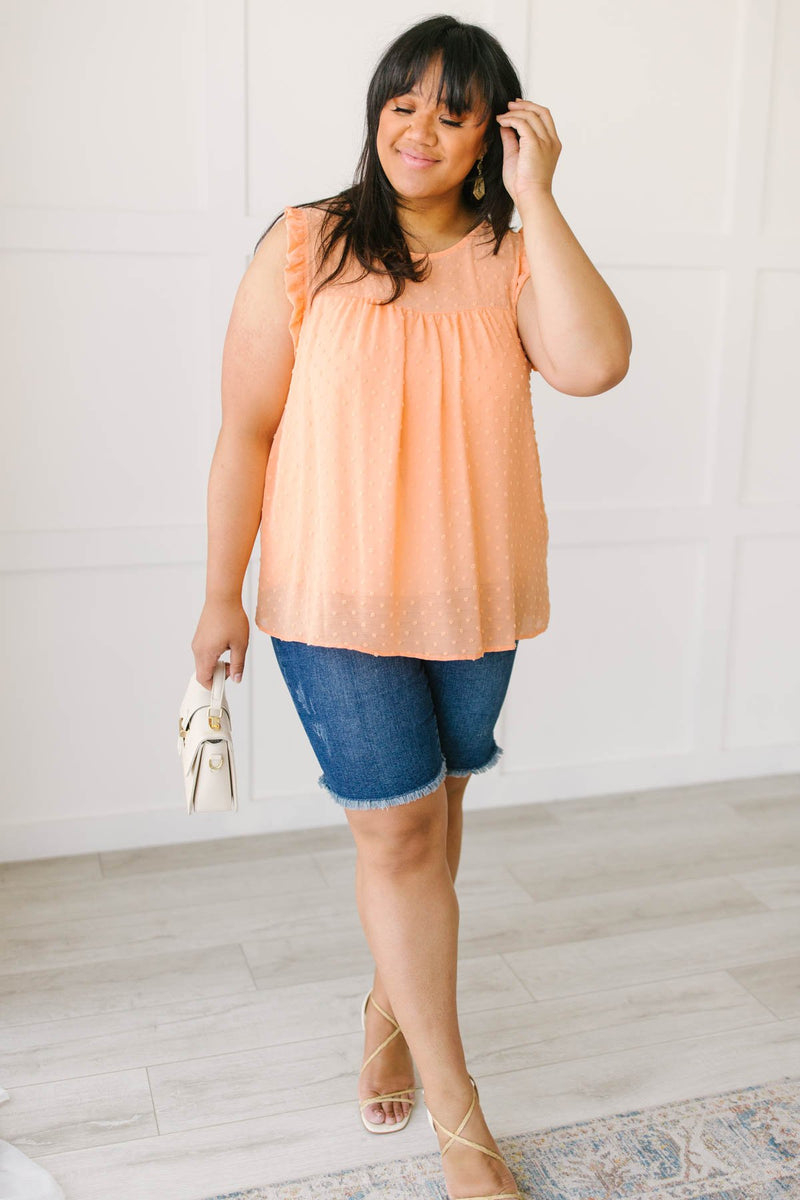 Swiss Twist Blouse in Peach