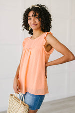 Swiss Twist Blouse in Peach