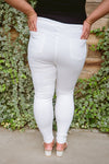 Judy Blue Talia High Waisted White Skinny Jeans