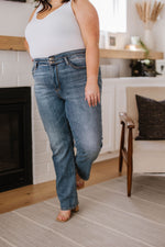 Judy Blue Tandy High Waist Slit Hem Straight Jeans