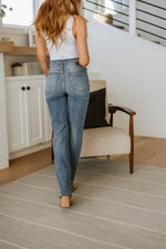 Judy Blue Tandy High Waist Slit Hem Straight Jeans