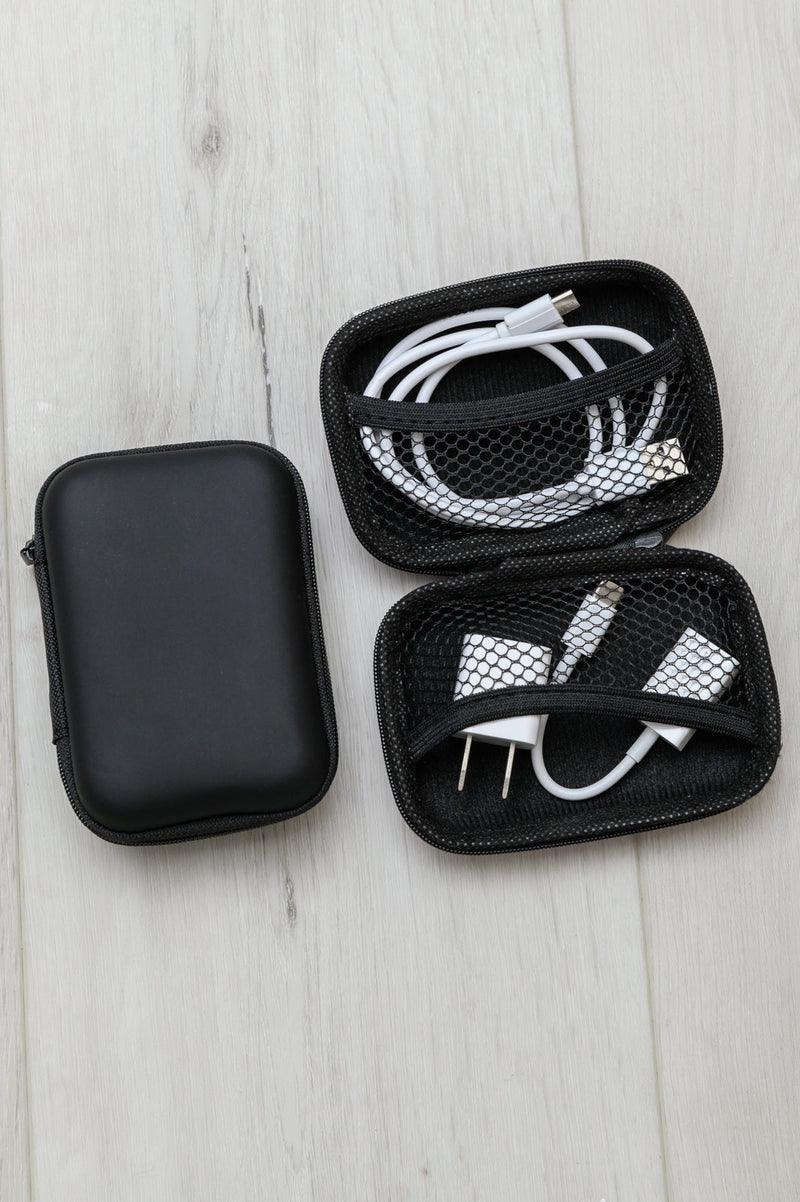 Tech Accessory Pouch In Black