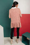 The Avalynn Heathered Cardigan in Crimson