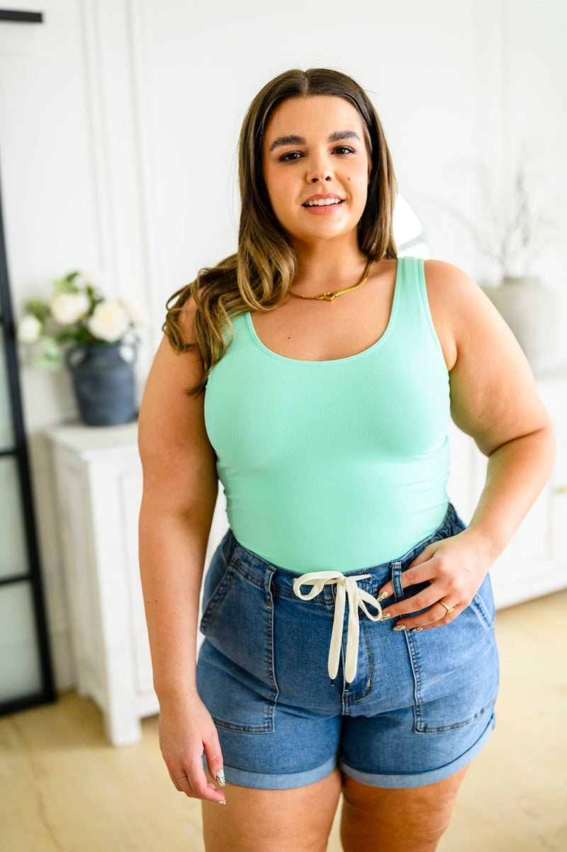 The Basics Long Line Reversible Tank in Mint