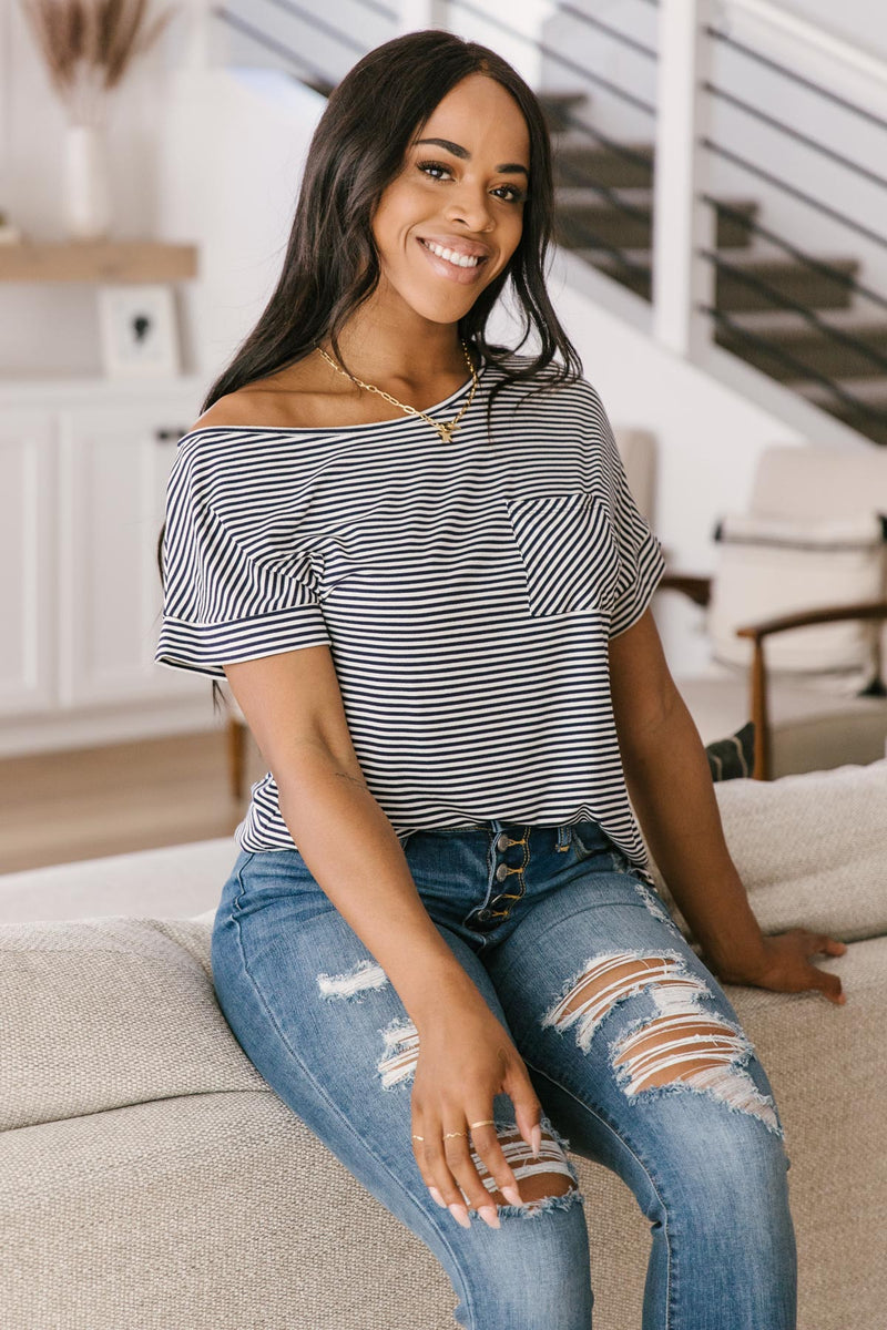 The Boardwalk Top in Navy