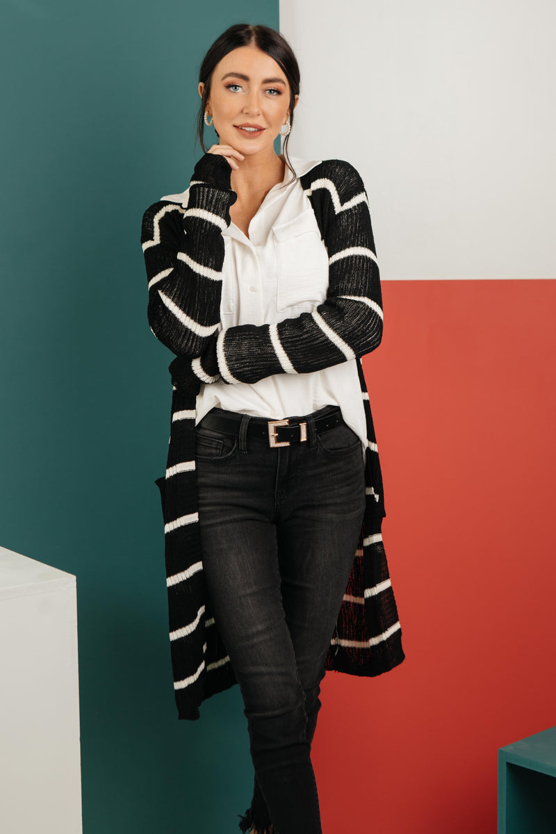 The Janessa Striped Cardigan