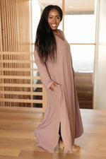 The Melanie Maxi Dress in Mauve