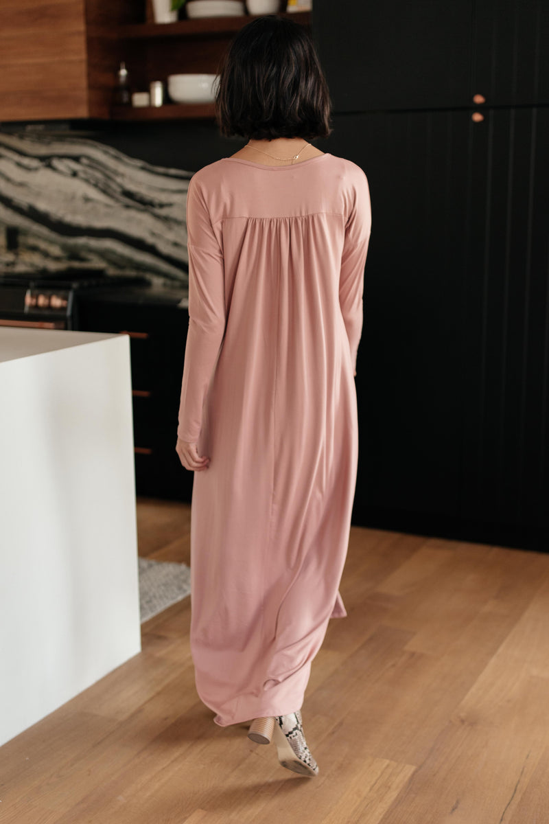 The Melanie Maxi Dress in Mauve