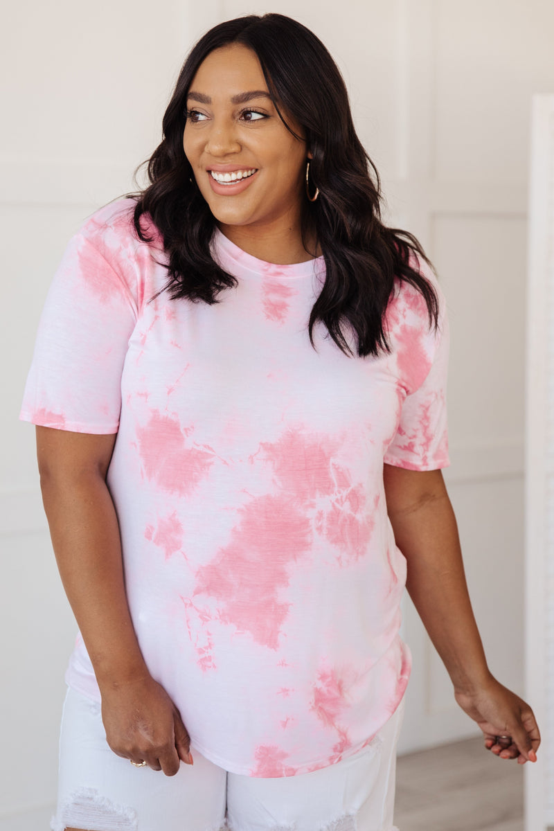 Think Pink Tie Dye Top