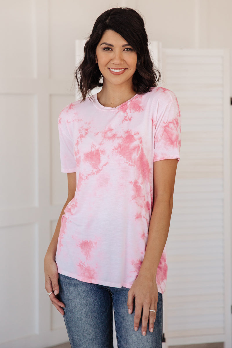 Think Pink Tie Dye Top