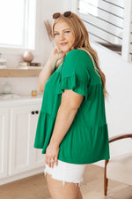 Tiered Top in Kelly Green