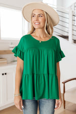 Tiered Top in Kelly Green