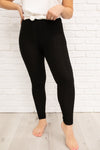 Let's Go Textured Leggings in Black