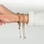 PREORDER: Tri Tone Adjustable Bracelet in Assorted Sizes