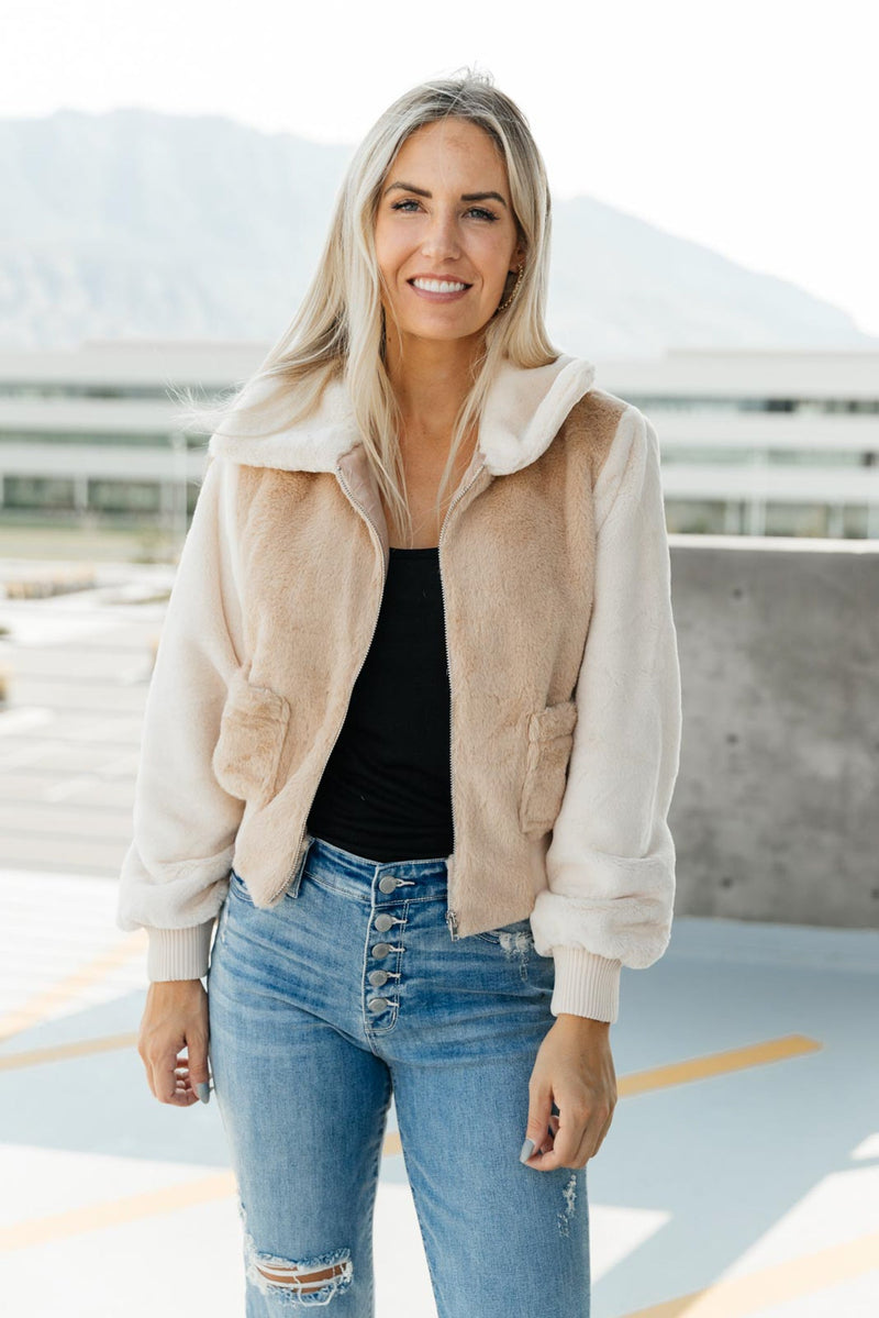 Two Toned Teddy Bear Jacket