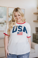 USA Ringer Graphic T-Shirt