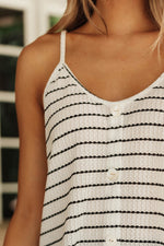 Stripes and Buttons Tank